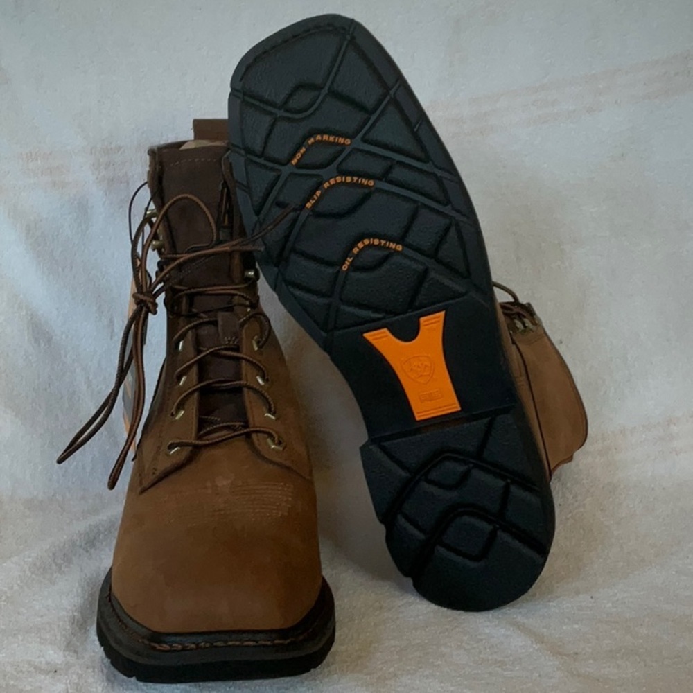 NEW ARIAT Men's Brown Leather Boots - Picture 4 of 5